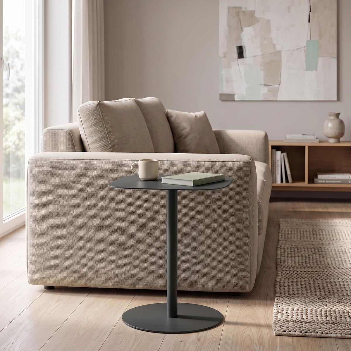 BEISTELLTISCH Nastätten - Schwarz, Metall (40/40/50cm) - [en.casa]