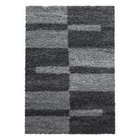 HOCHFLORTEPPICH WERFEN, kariert, Grau, 60 x 110 cm - Grau, Textil (110/60cm) - KADIMA DESIGN