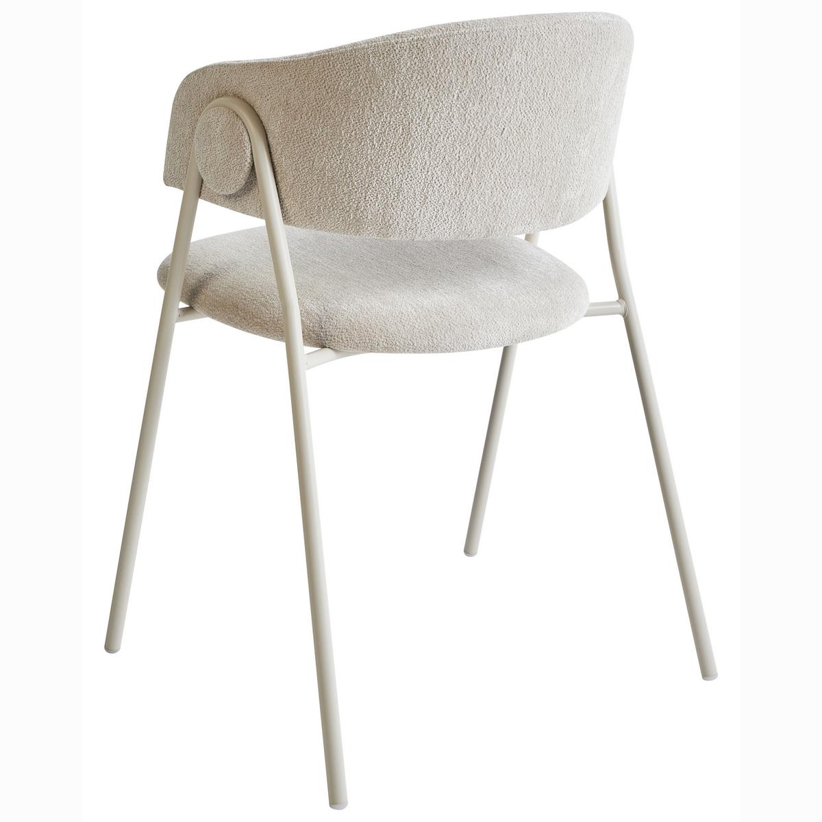 ESSZIMMERSTUHL 2er-Set Hellbeige Alanson - Beige, Textil (56/75/54cm) - Beliani