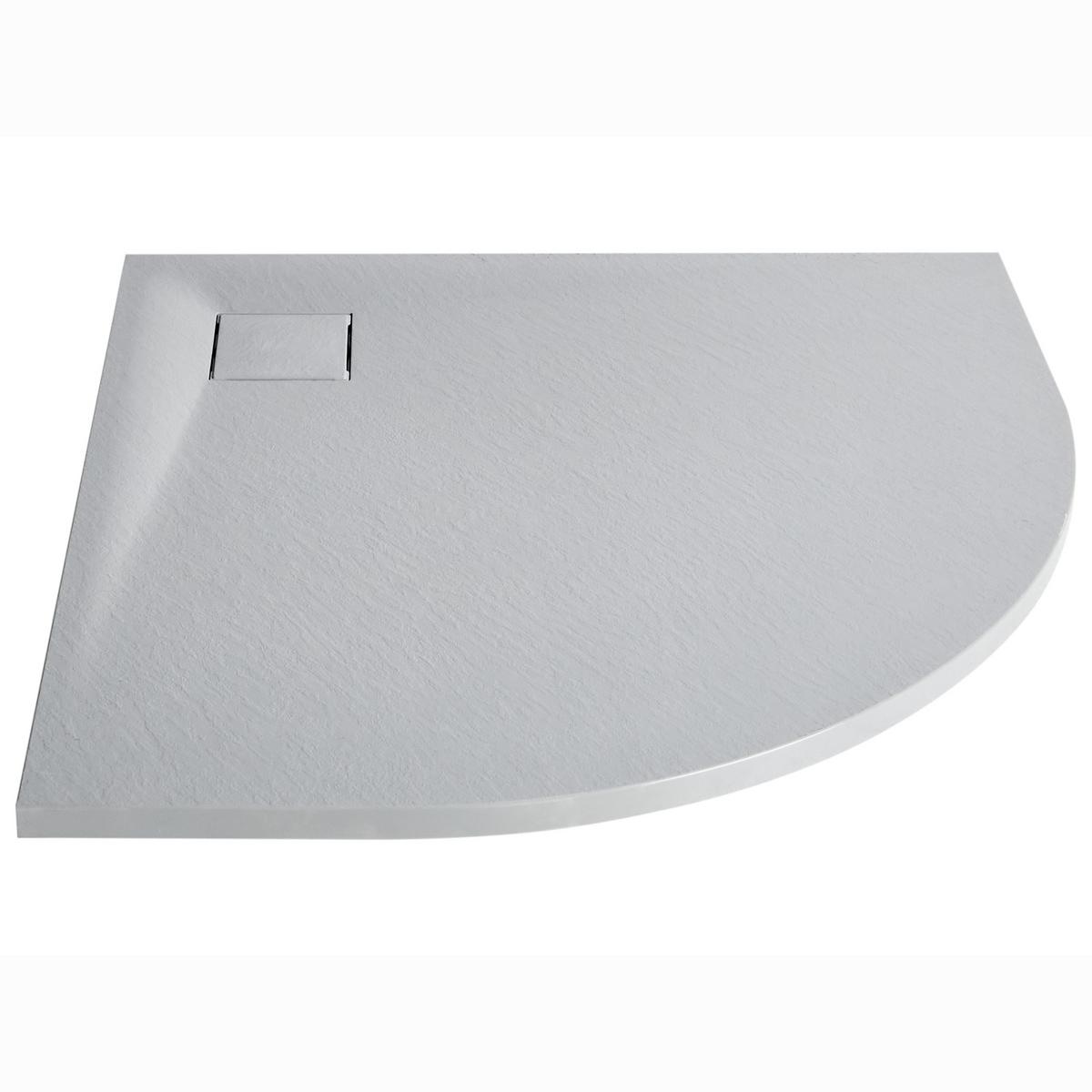 DUSCHWANNE 80/80/3 cm Grau Paron - Dunkelgrau/Grau, Kunststoff (80/3/80cm) - Beliani