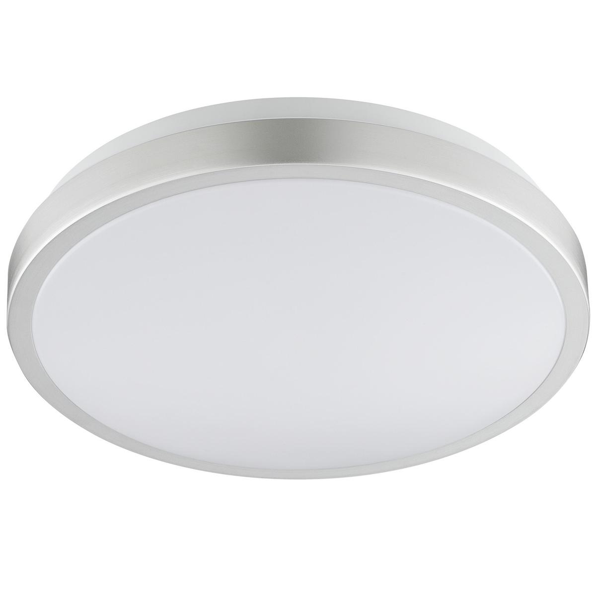 LED DECKENLEUCHTE Livas Nickel/Aluminium/Weiß 33/33/7 cm - Multicolor, Metall (33/33/7cm) - Brilliant