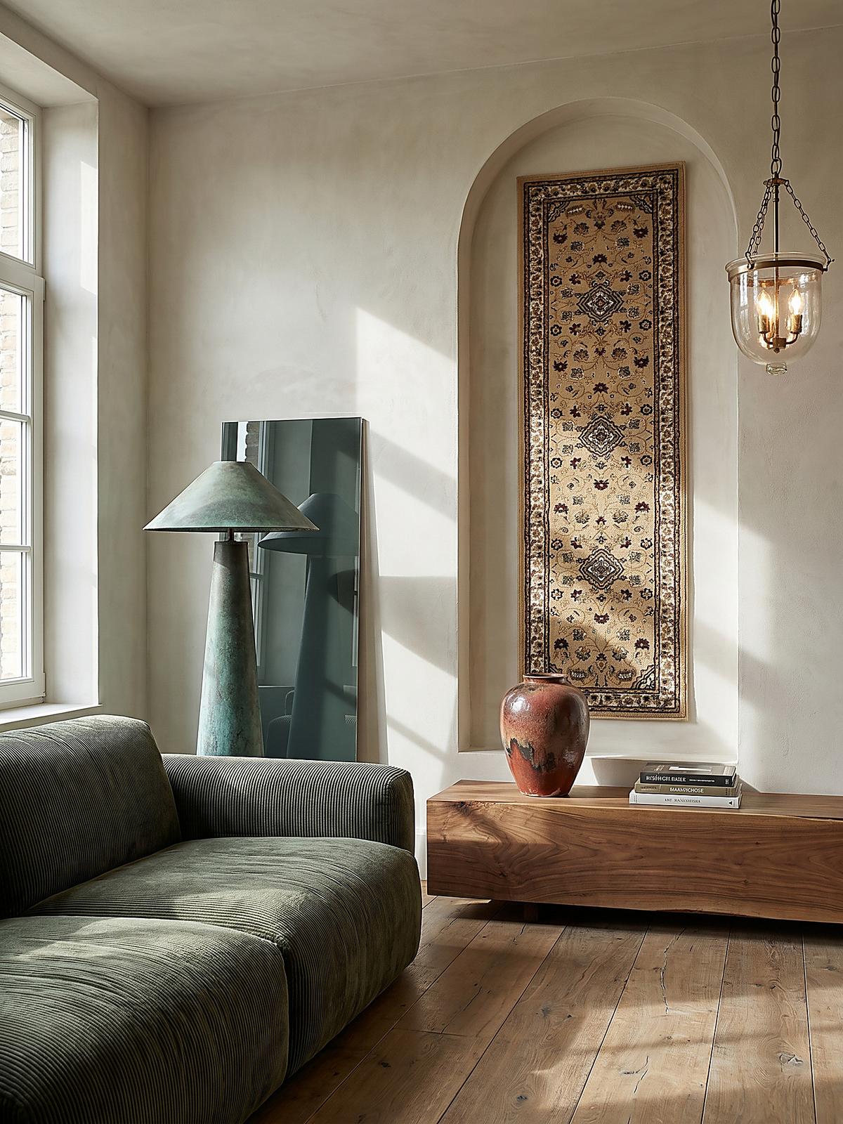 TEPPICH GLAZERT, klassisch-floral, Braun, 66 x 300 cm - Braun, Textil (300/66cm) - KADIMA DESIGN