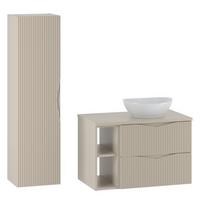 BADMÖBEL 80.6cm Tao 2er-Set Kaschmir - Beige, Holzwerkstoff (80.6/52.2/46.5cm) - Petits-meubles