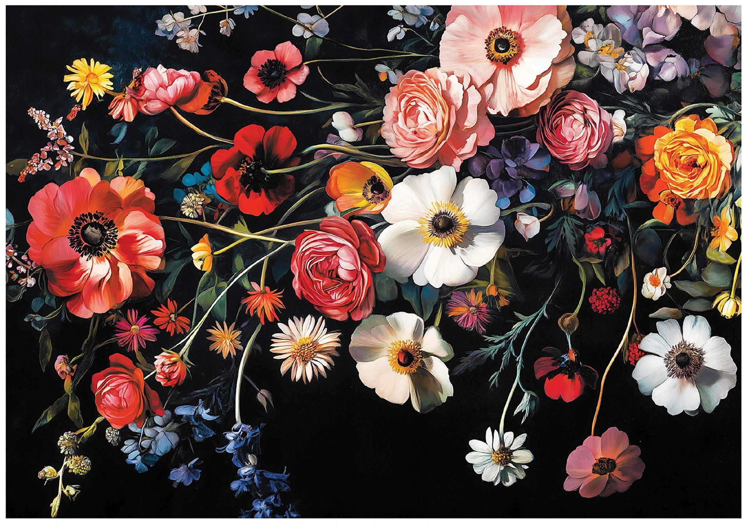 FOTOTAPETE Bulumen Blumenwiese Wohnzimmer Vlies Tapete 200x140 - Multicolor, Papier (200/140cm) - Wallarena