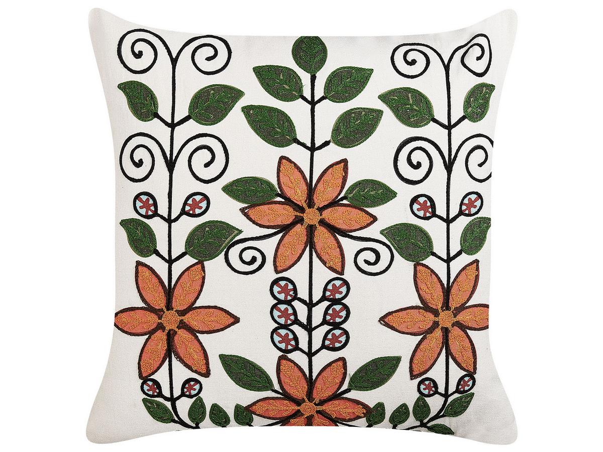 DEKOKISSEN 2er-Set Bunt 50/50 cm Vellore - Multicolor, Naturmaterialien/Textil (50/50cm) - Beliani