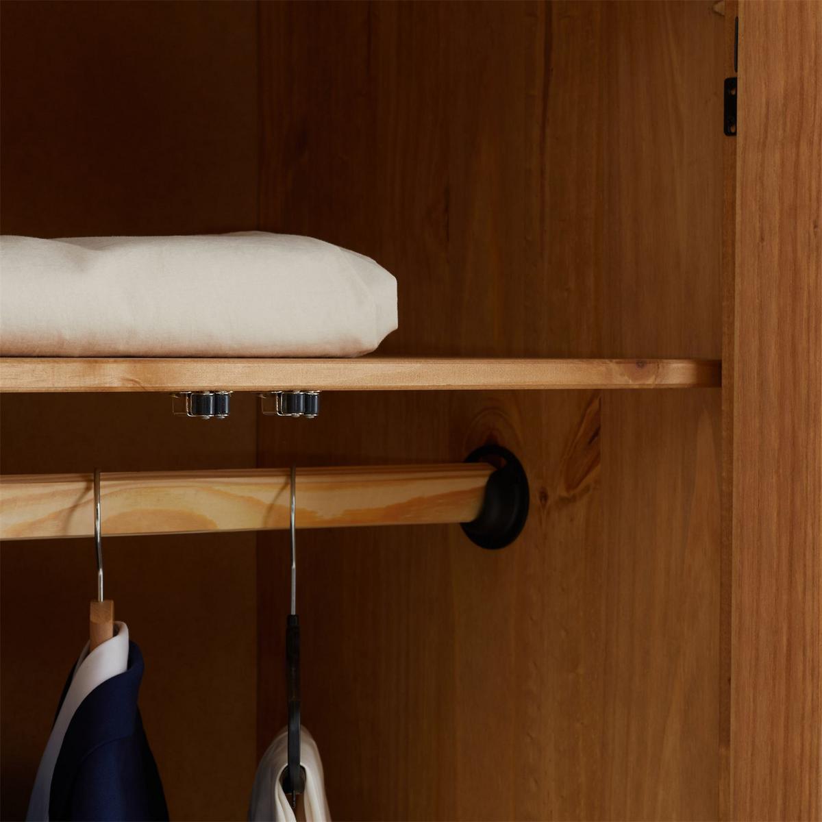 KLEIDERSCHRANK CANCUN gebeizt/gewachst - Kieferfarben, Holz (118/175/50cm) - CARO-Möbel