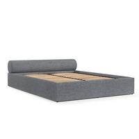 POLSTERBETT Solvo mit Stauraum 140/200 cm Grau im Neve Stoff - Schwarz/Naturfarben, Holz/Holzwerkstoff (140/200cm) - AltaBeds