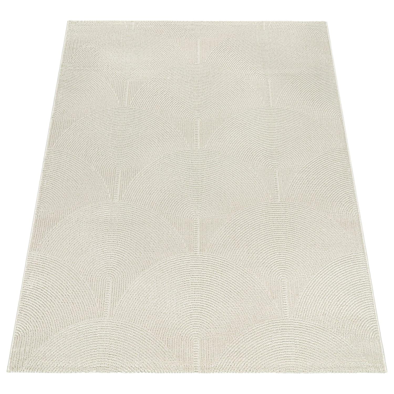 KURZFLORTEPPICH, abstrakt, Florhöhe 9 mm, Creme, 200 x 280 cm - Creme, Textil (280/200cm) - KADIMA DESIGN