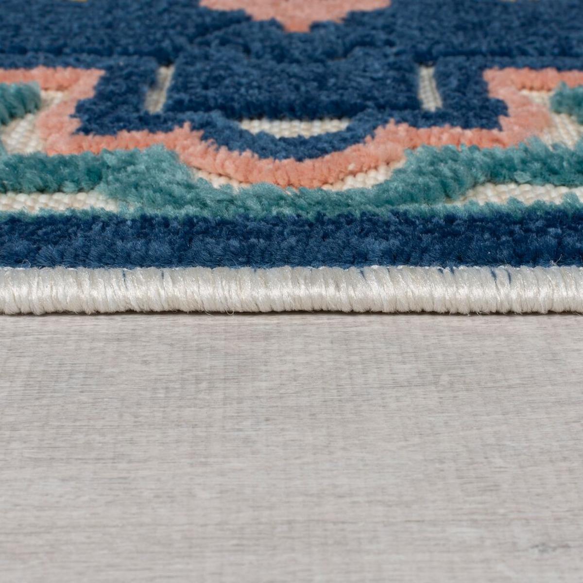 OUTDOORTEPPICH Waschbar MARDEN, floral, Blau, 200 x 290 cm - Blau, Textil (200/290cm) - KADIMA DESIGN