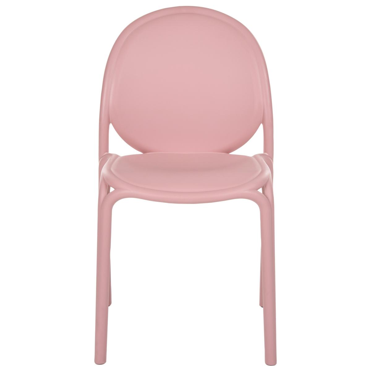 GARTENSTUHL 4er Set Rosa Brugnello - Pink, Kunststoff (44/80/47cm) - Beliani