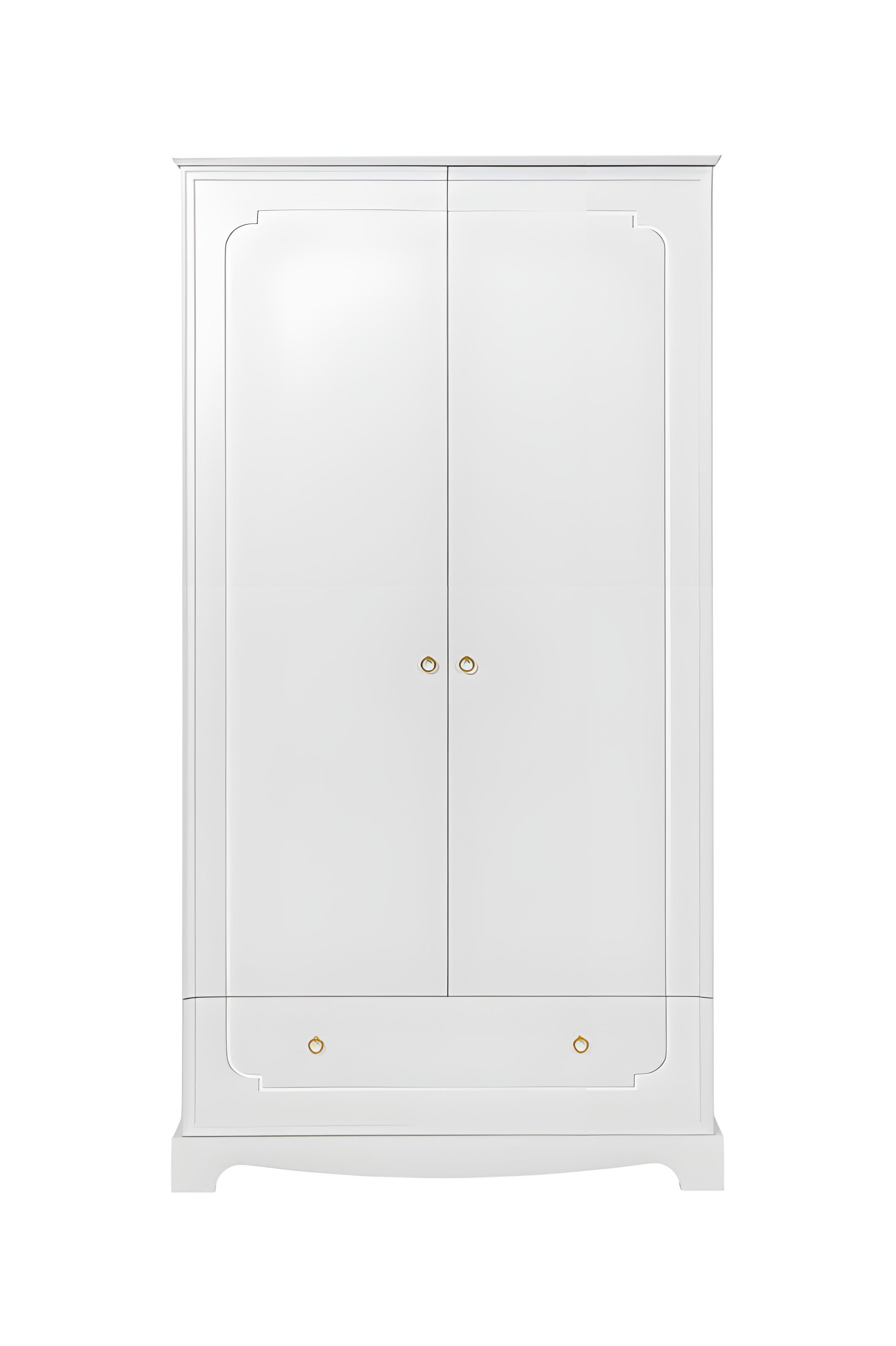 KINDERKLEIDERSCHRANK Royal, 2-türig – ideal für das Kinderzimmer Weiß - Weiß, Holzwerkstoff (103/195/51cm) - RAUMHIRSCH FURNITURE