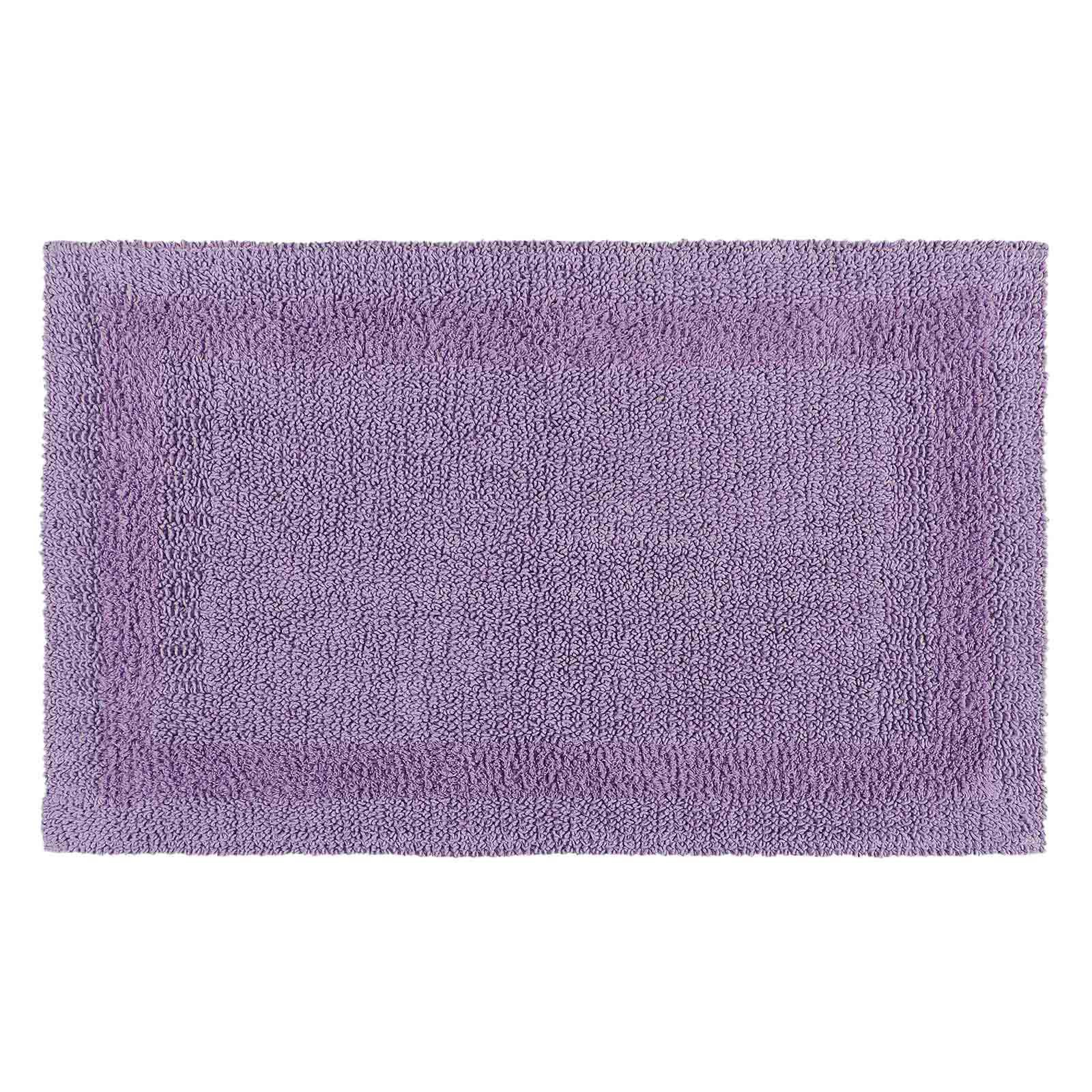 BADEMATTE 70/120 cm, 100% Baumwolle, wendbar - Flieder, Textil (70/120cm) - Homescapes