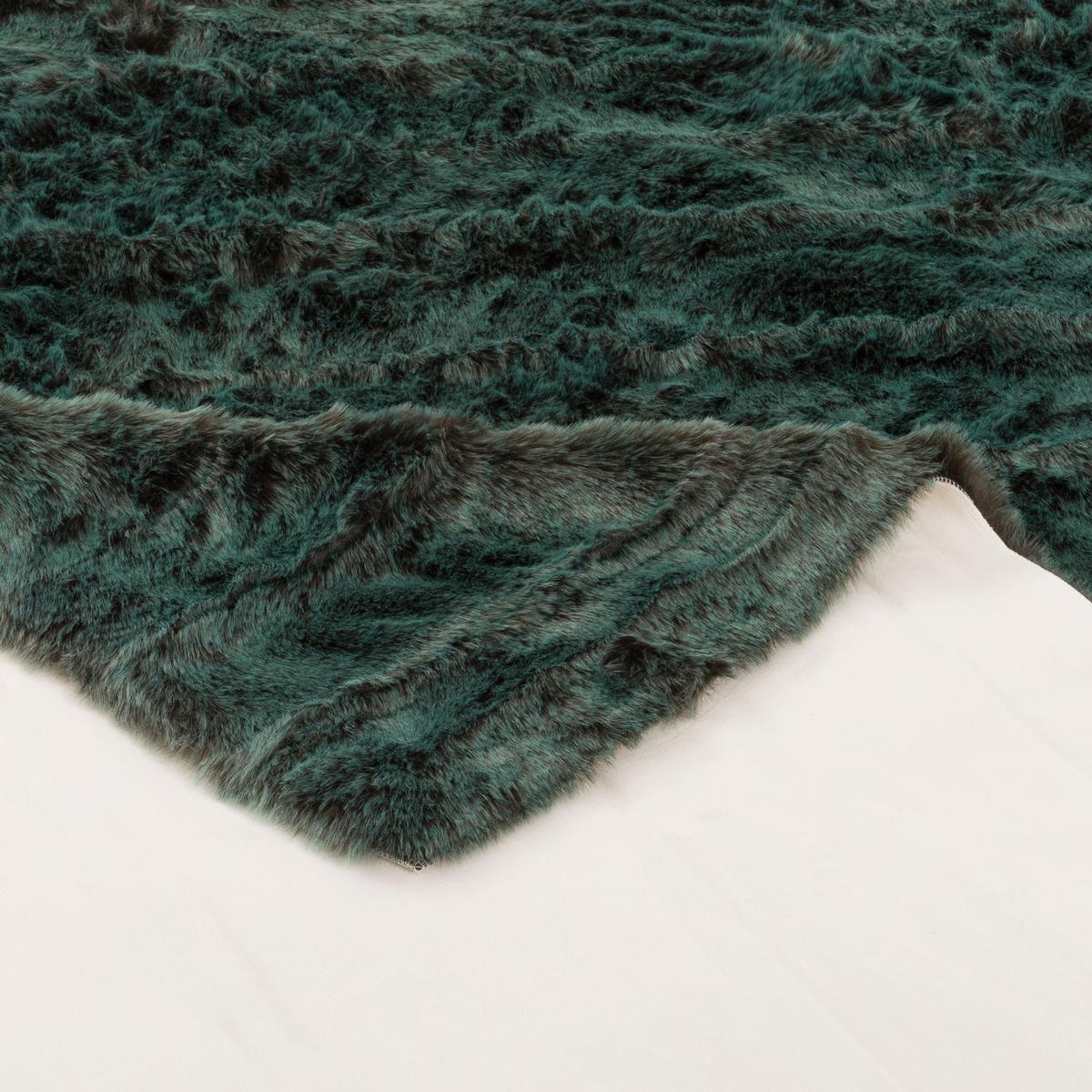 LUXUS SUPER SOFT FELLTEPPICH ASPEN MELIERT - Petrol, Textil (90/160cm) - Pergamon
