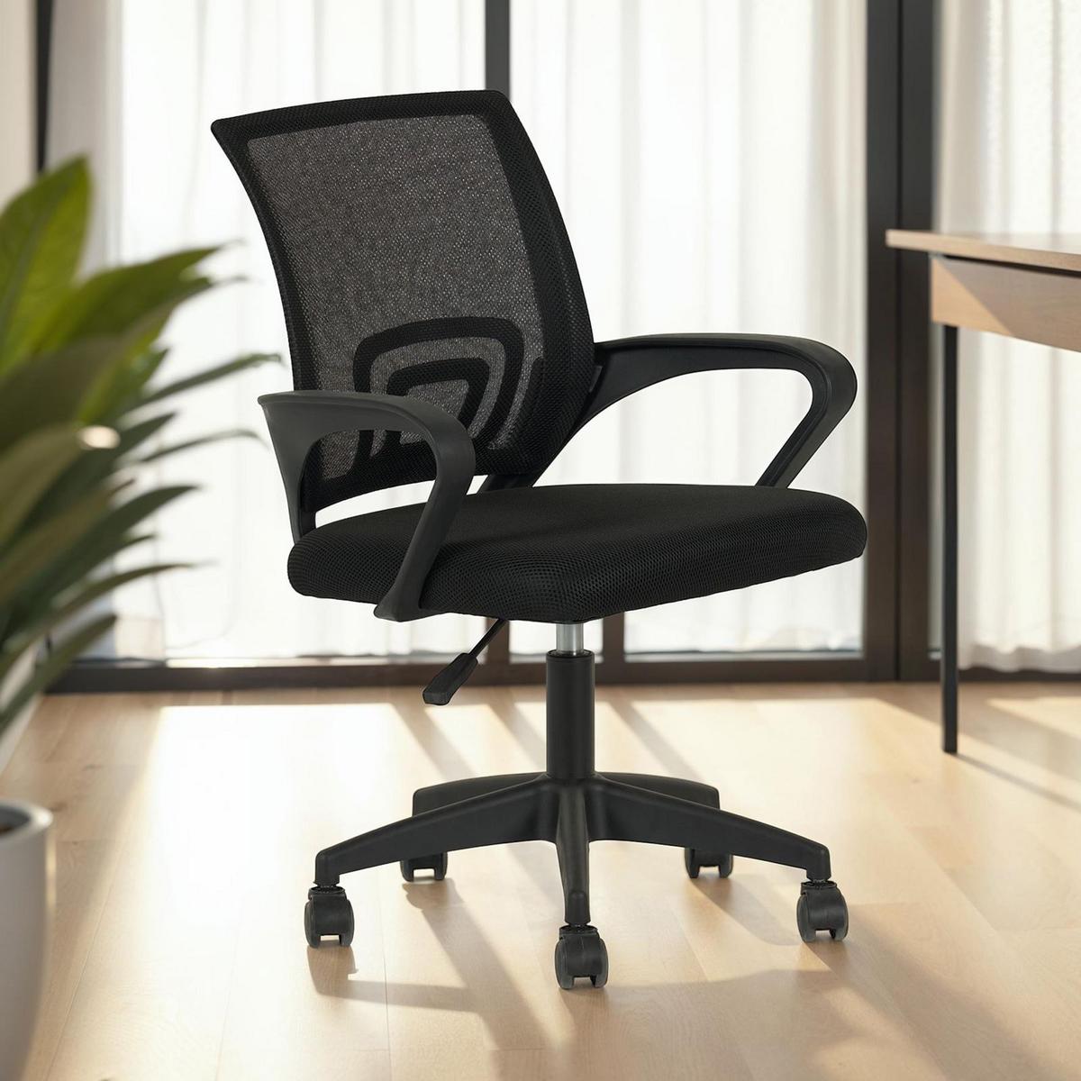BÜRODREHSTUHL JAKE schwarz - Schwarz, Textil (60/86/53cm) - IDIMEX