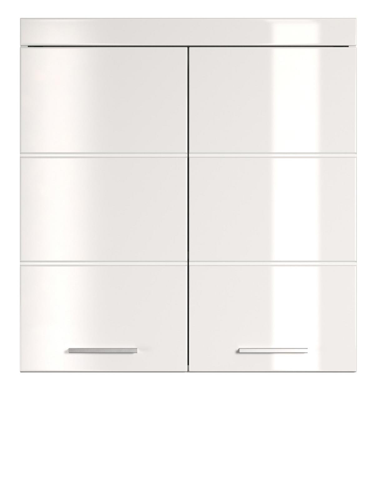HÄNGESCHRANK weiß Hochglanz 73 x 77 cm, Badschrank hängend - Weiß, Holzwerkstoff/Kunststoff (73/77/23cm) - Top.Furn