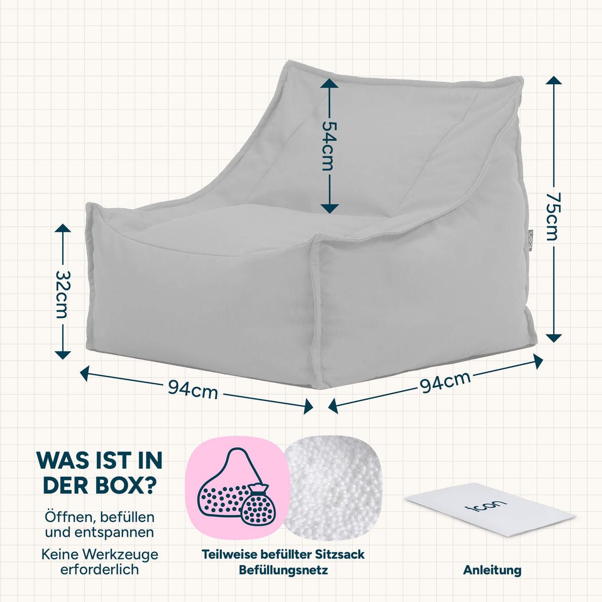 SITZSACK Outdoor Alto - Orange, Textil (94/75/94cm) - icon