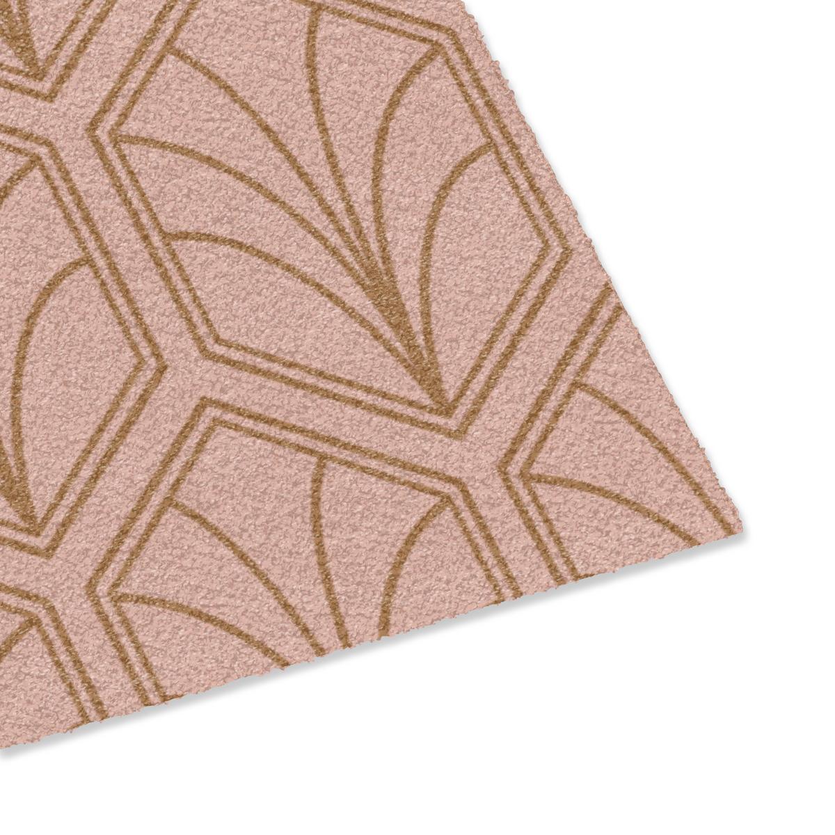 FUSSMATTE Lachsrosa - Muster - Geometrisch Schmutzfangmatte 90x60 cm - Altrosa, Kunststoff (90/0.4cm) - MuchoWow