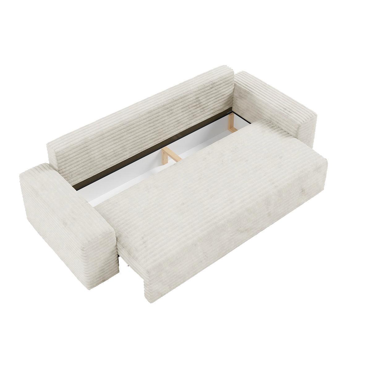 SOFA Fabio 3 Sitzplätze Weiß - Weiß, Holz (260/82/102cm) - Petits-meubles