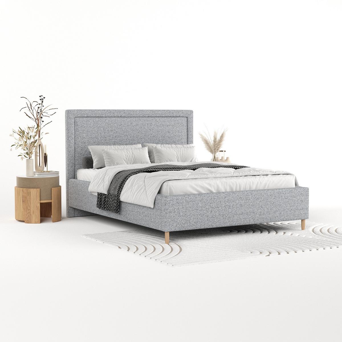POLSTERBETT Vega 140/200 cm Grau im Riva Stoff - Naturfarben/Grau, Holz/Holzwerkstoff (140/200cm) - AltaBeds