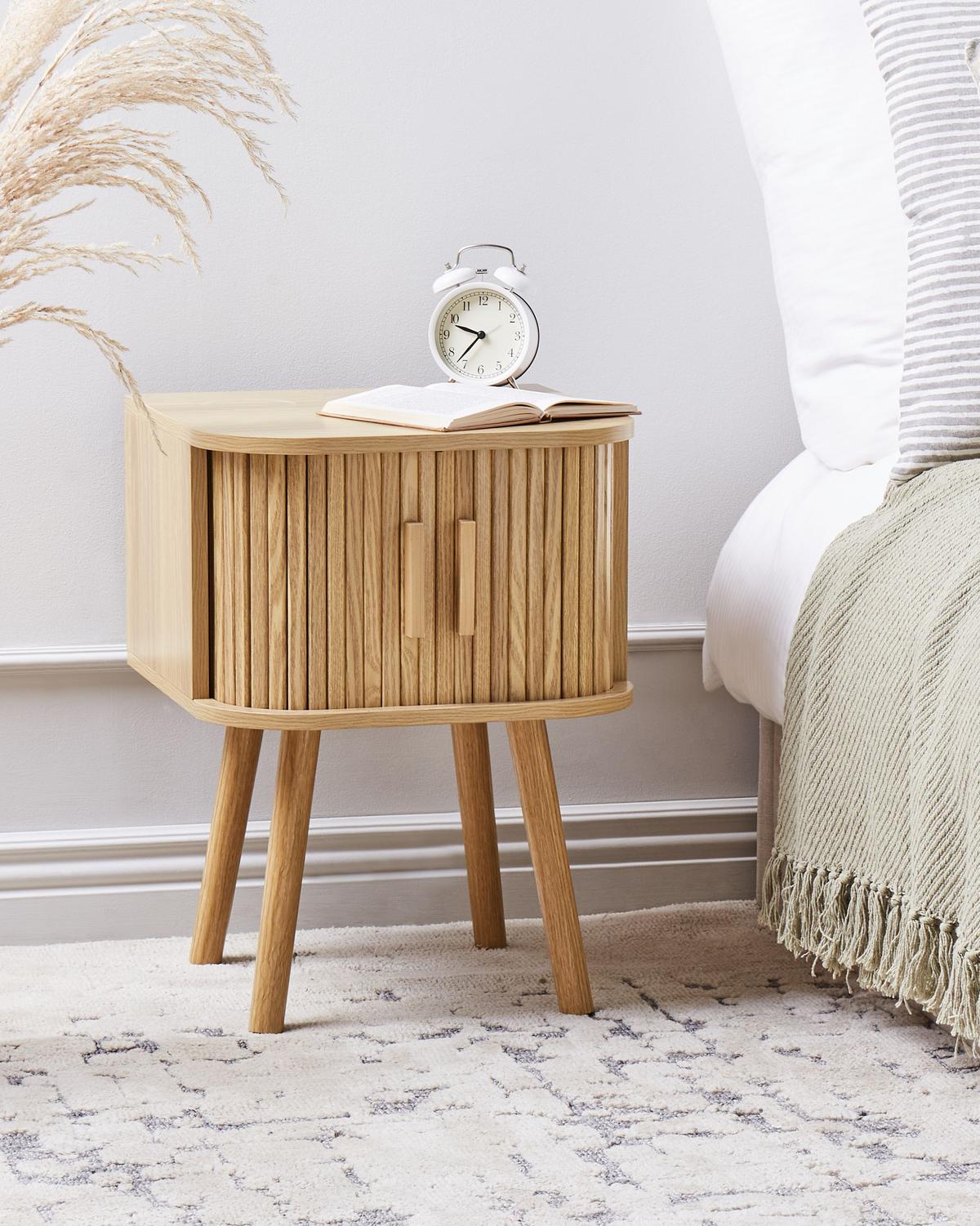 NACHTTISCH Braun Selah - Braun, Holzwerkstoff (40/40/54cm) - Beliani
