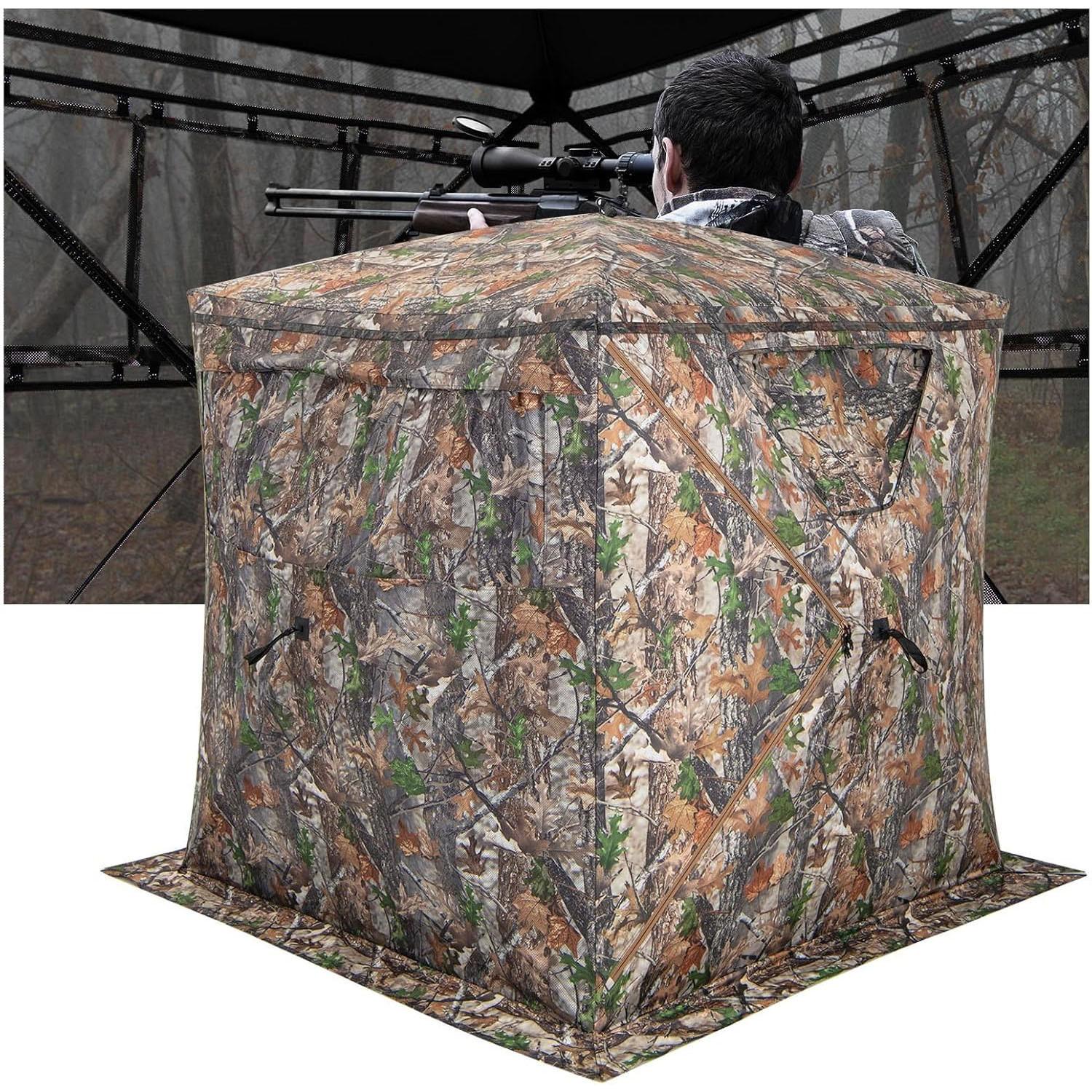 JAGDZELT Camouflage - Multicolor, Kunststoff (147/168/147cm) - COSTWAY