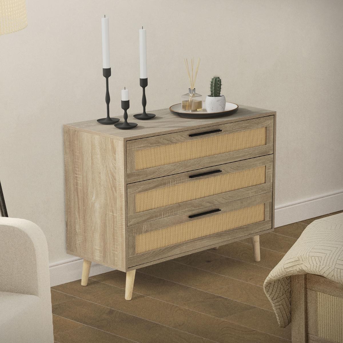 KOMMODE 100x77x40 cm Eiche-Optik - Beige, Holzwerkstoff (100/77/40cm) - ML-DESIGN