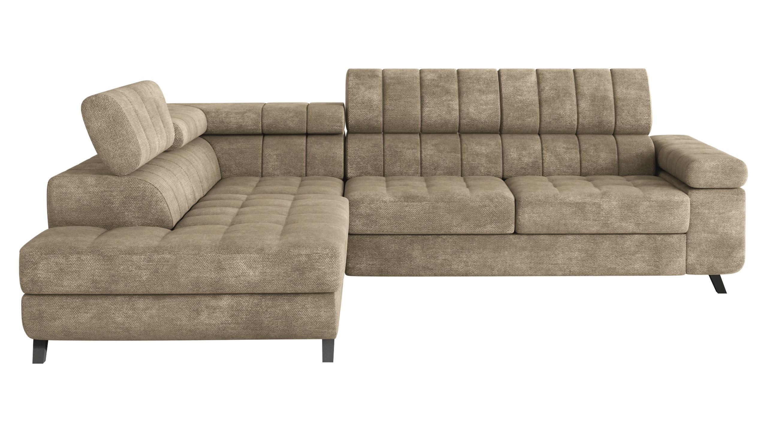 ECKSOFA Nord, Seite: Links - Schwarz/Sahara, Holz/Textil (264/203cm) - MIRJAN24
