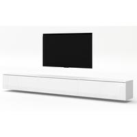 LOWBOARD Loriano 3x100 Weiß Matt, Hochglanz 300/34/32 cm – TV Bank - Weiß, Holzwerkstoff/Kunststoff (300/34/32cm) - AX Living