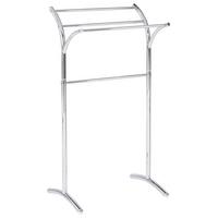 HANDTUCHSTÄNDER Stahl silber 51 x 91 cm Yopal - Silberfarben, Metall (51/91/37cm) - Beliani