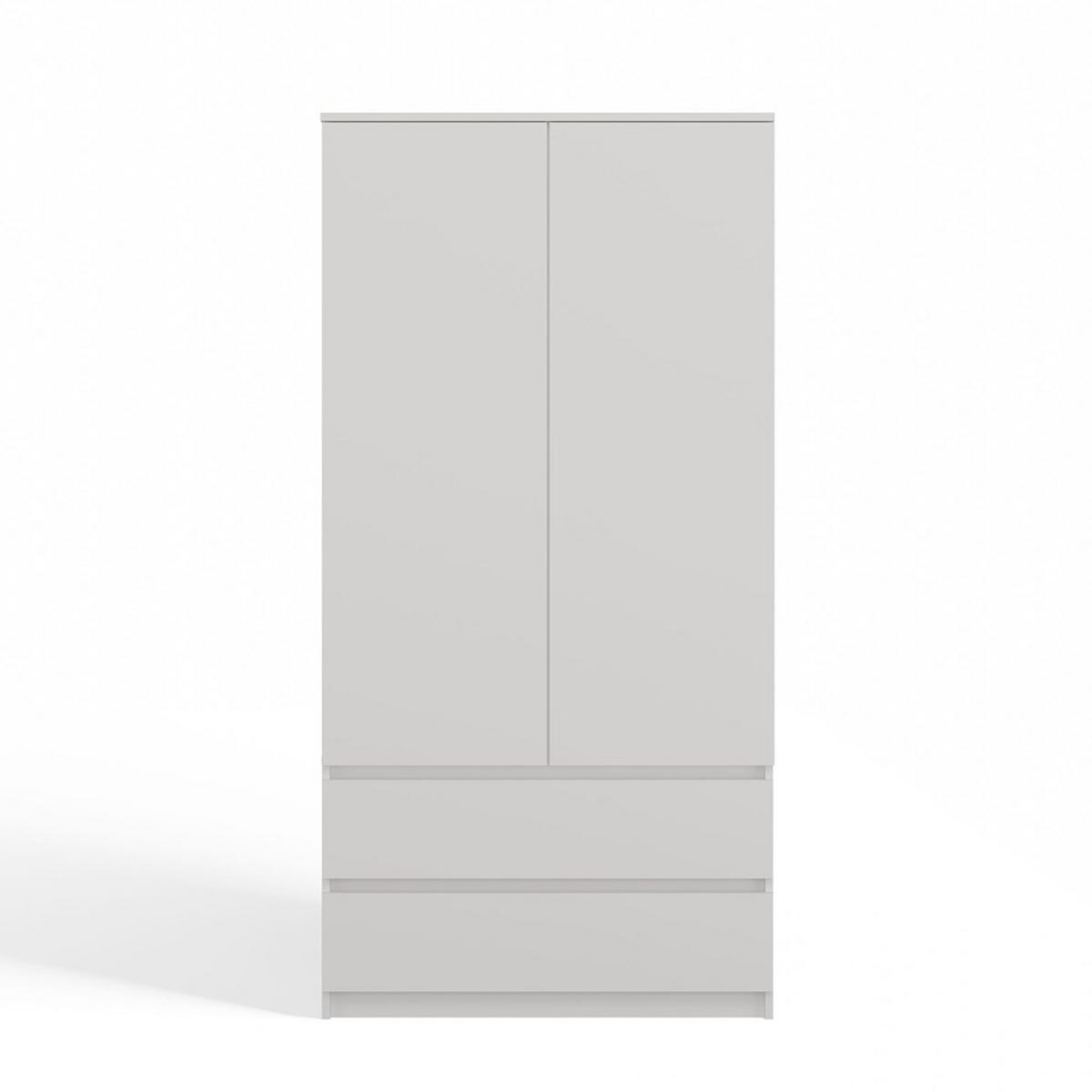 KLEIDERSCHRANK Weiß 90/180/50 - Weiß, Holzwerkstoff (90/180/50cm) - RAUMHIRSCH FURNITURE