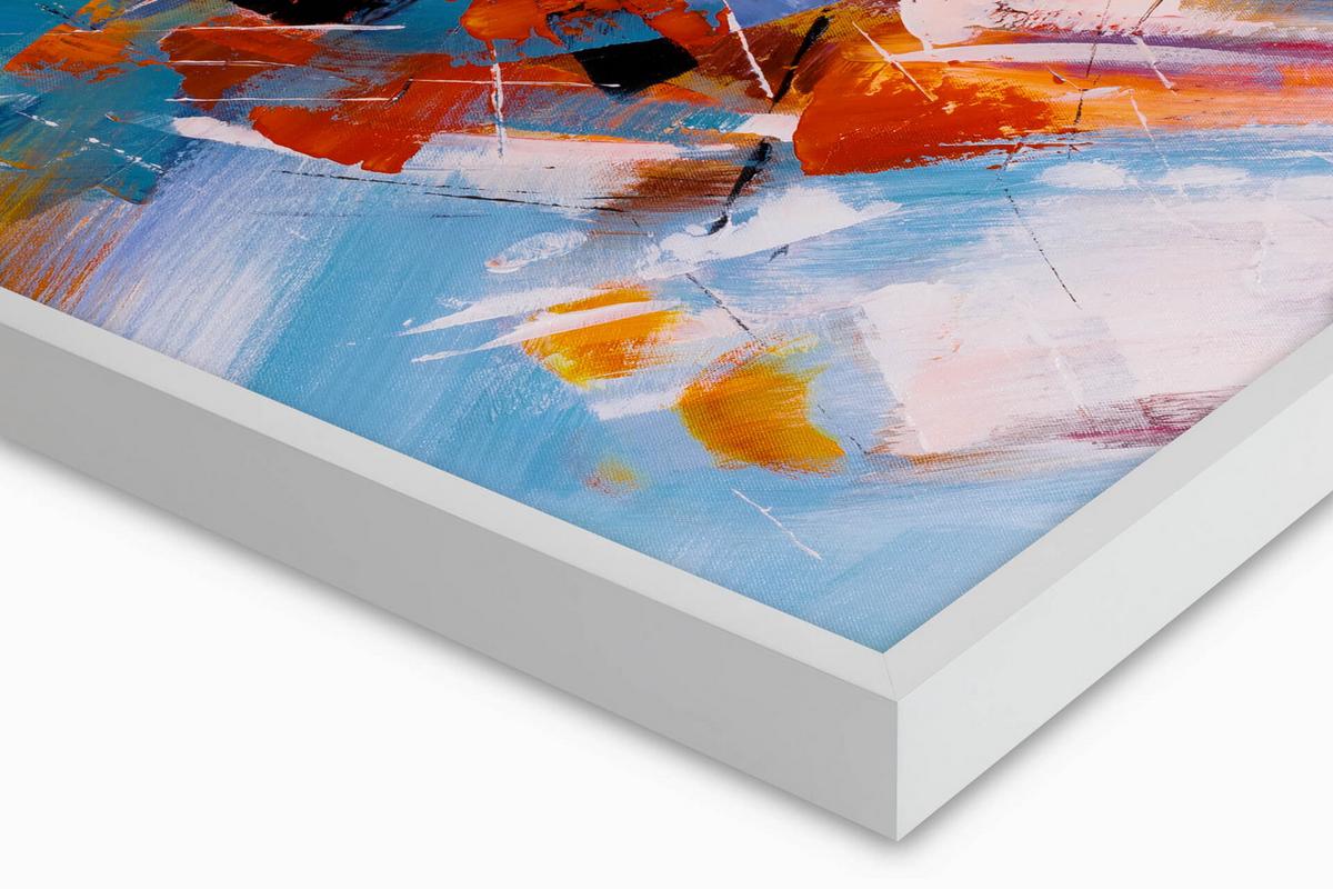 ACRYLBILD HANDGEMALT 120/60 cm - Blau/Multicolor, Holz/Textil (120/60cm) - KUNSTLOFT