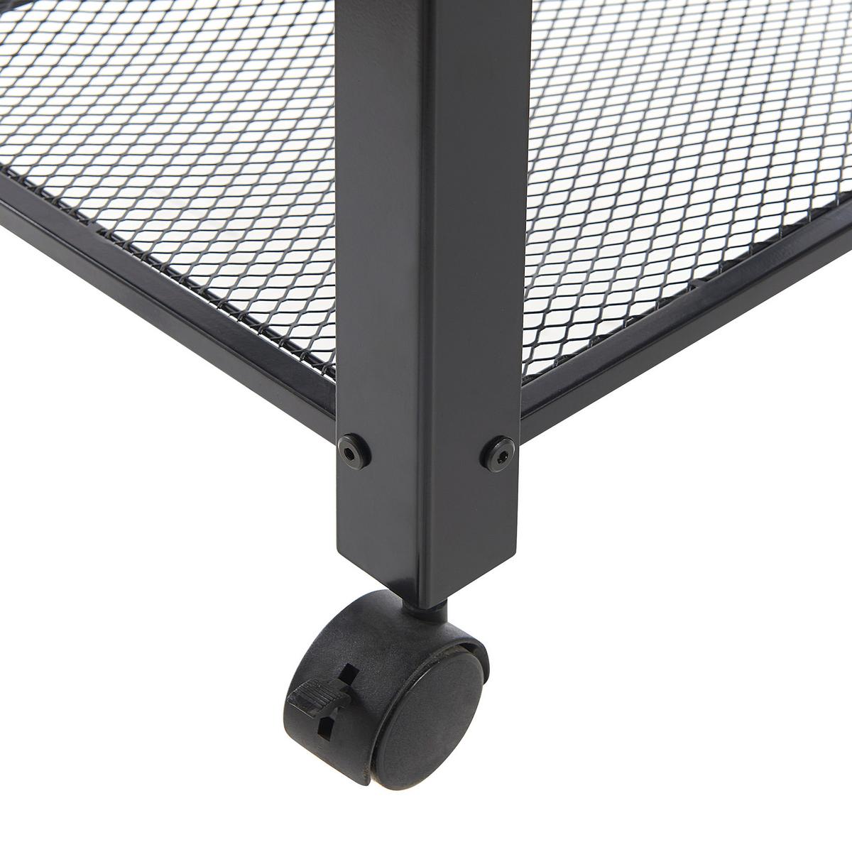 SERVIERWAGEN Braun/Schwarz Bolzano - Schwarz/Braun, Holzwerkstoff/Metall (60/78/40cm) - Beliani