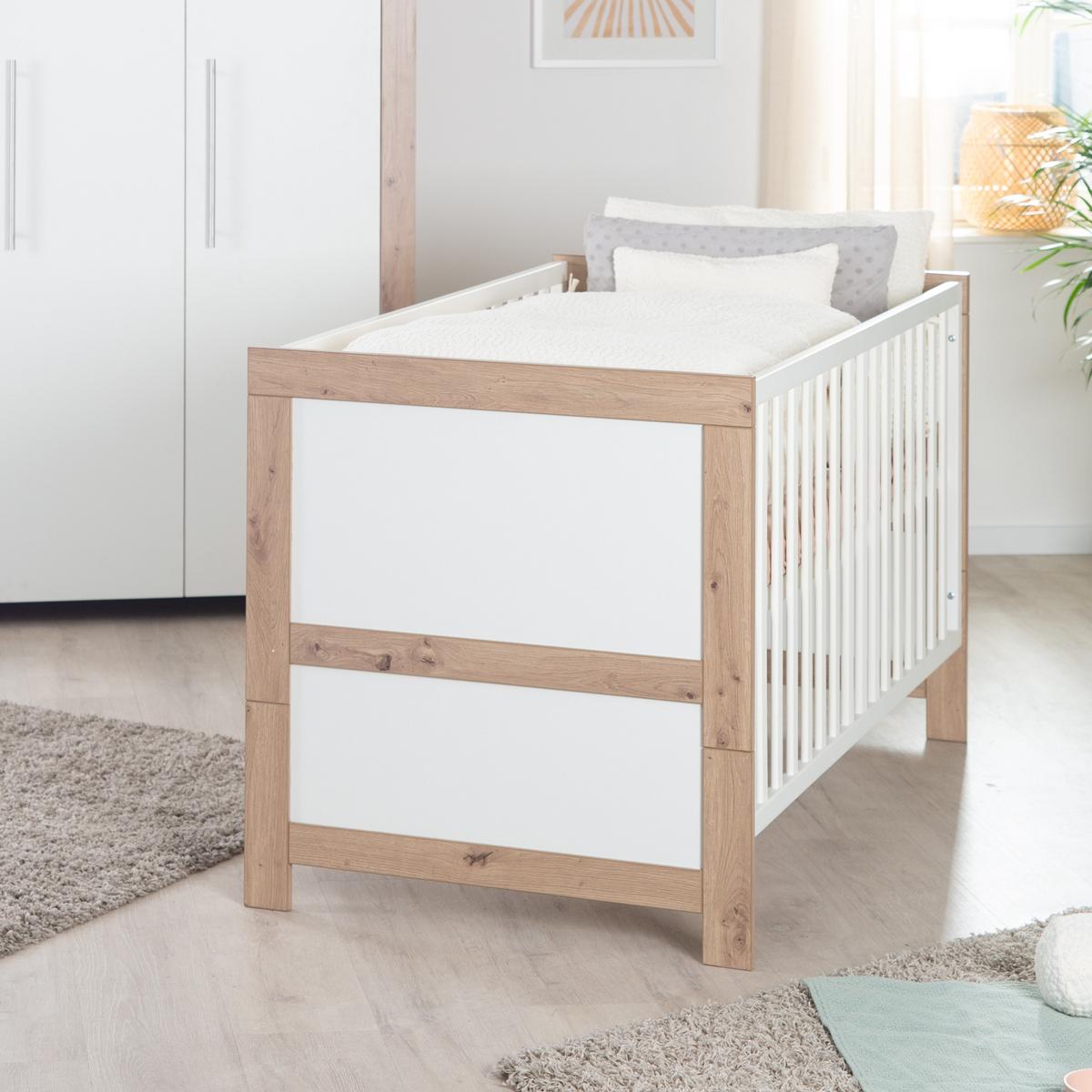 BABYZIMMERSET Malo 3-teilig - Weiß, Holzwerkstoff (136/190/52.5cm) - Roba