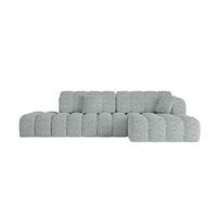 ECKSOFA mit Schlaffunktion Ottomane RECHTS OLEA-L2 321x164x75 Grün Tissu - Smaragdgrün/Schwarz, Holzwerkstoff/Kunststoff (164/321cm) - ALTDECOR