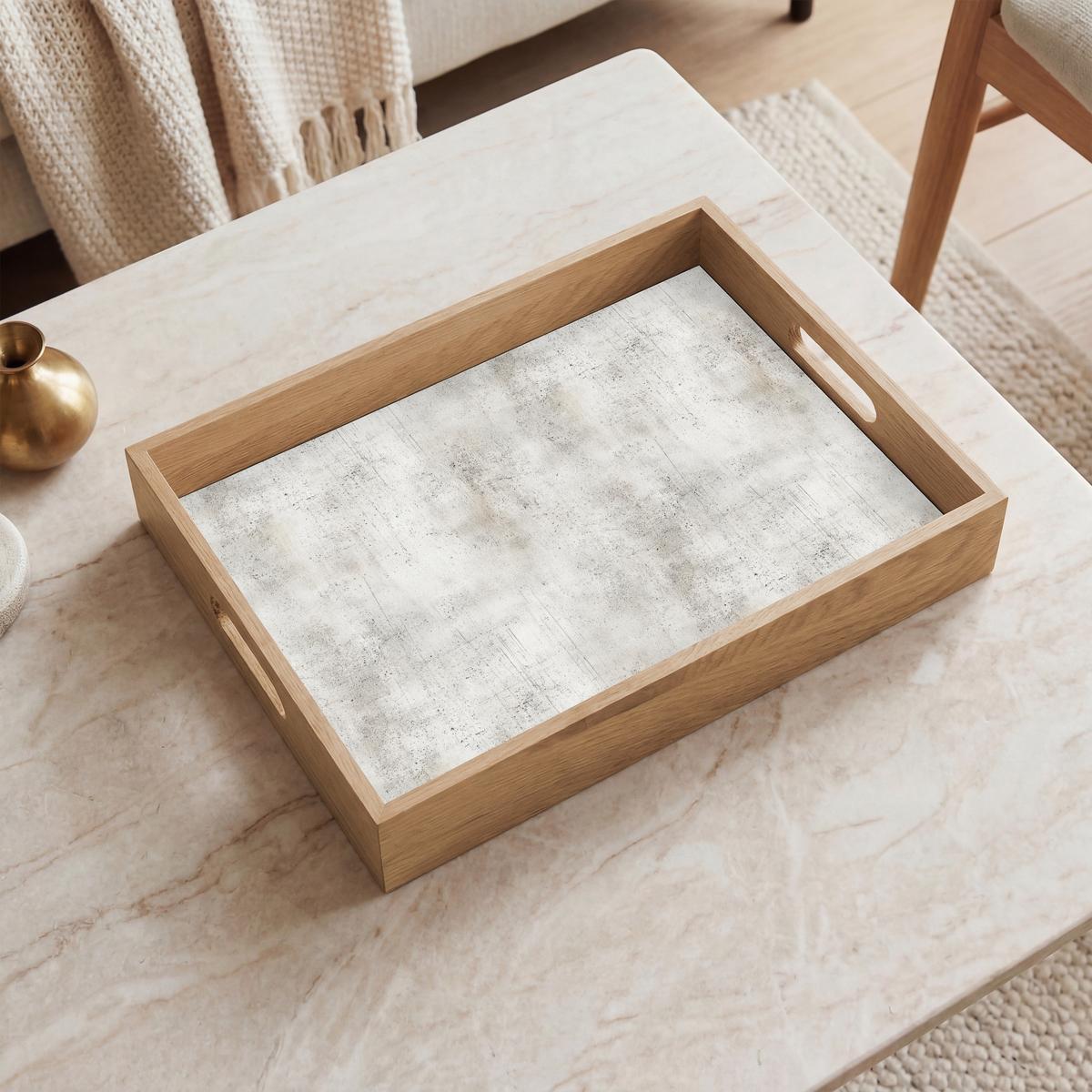 TABLETT Grau - Beton - Verwittert 40x30 cm - Hellgrau, Holz (40/5/5cm) - OnlyWow