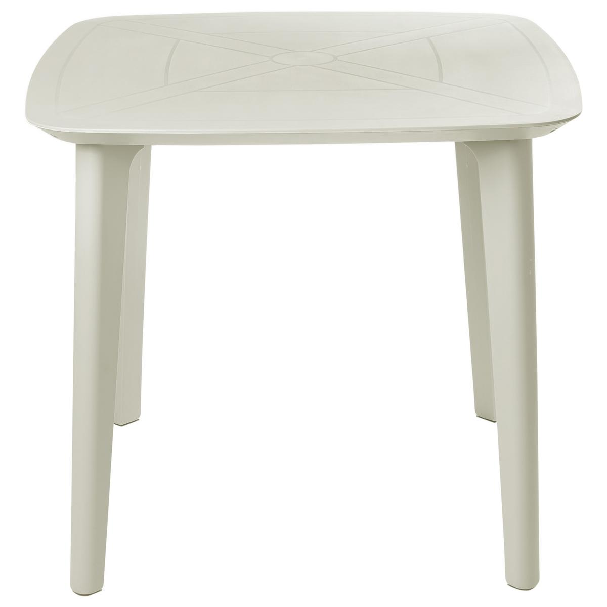 GARTENTISCH 86/86 cm Hellbeige Sorico - Beige, Kunststoff (86/86/77cm) - Beliani