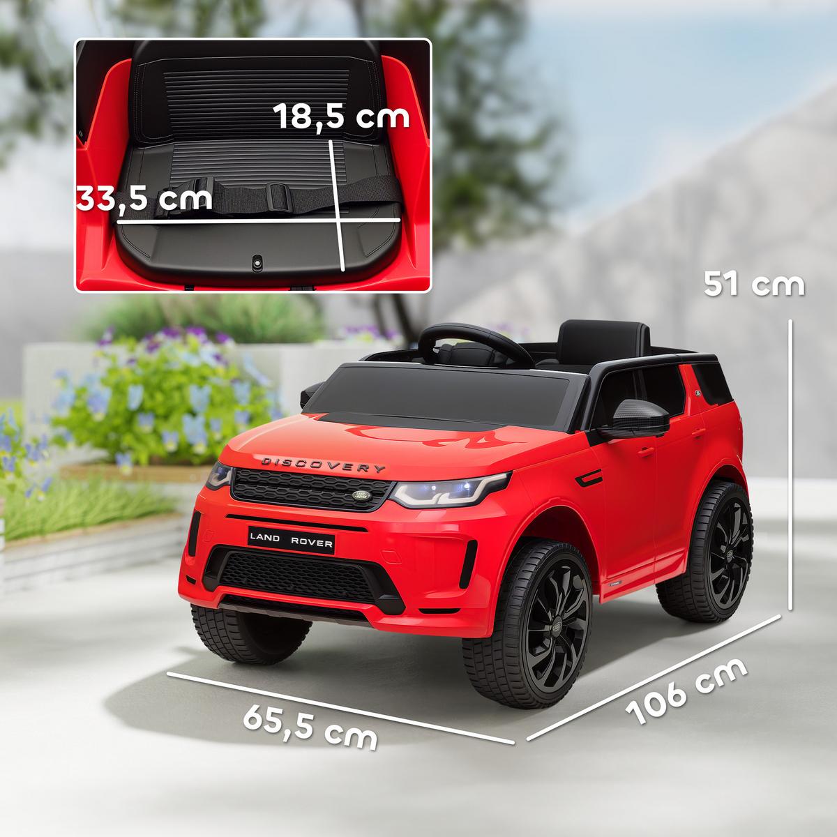 KINDER Elektroauto 12V Kinderauto mit 2,4G Fernbedienung, Musik, 3-5 km/h - Rot, Kunststoff (106/65.5/51cm) - AIYAPLAY
