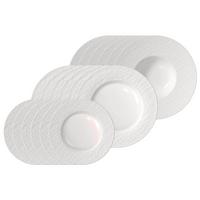 TELLER-SET Manufacture Ice weiß 18-tlg. - Weiß, Keramik (2/2/2cm) - Villeroy & Boch