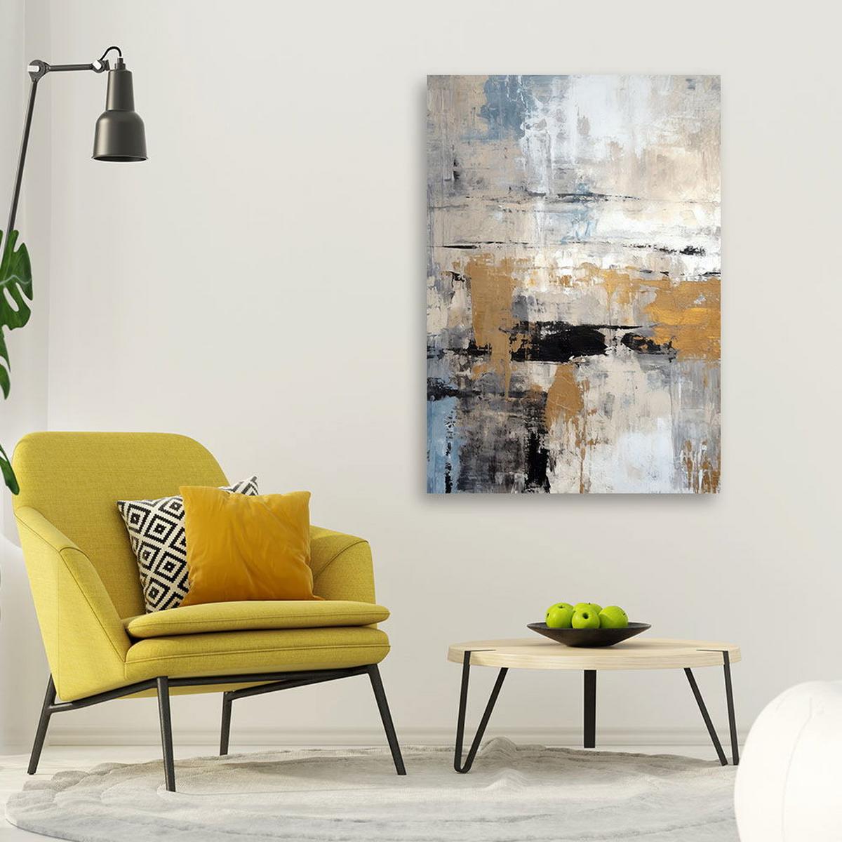 KUNSTDRUCK Gold 60/90 cm - Goldfarben, Textil (60/90cm) - KUNSTLOFT