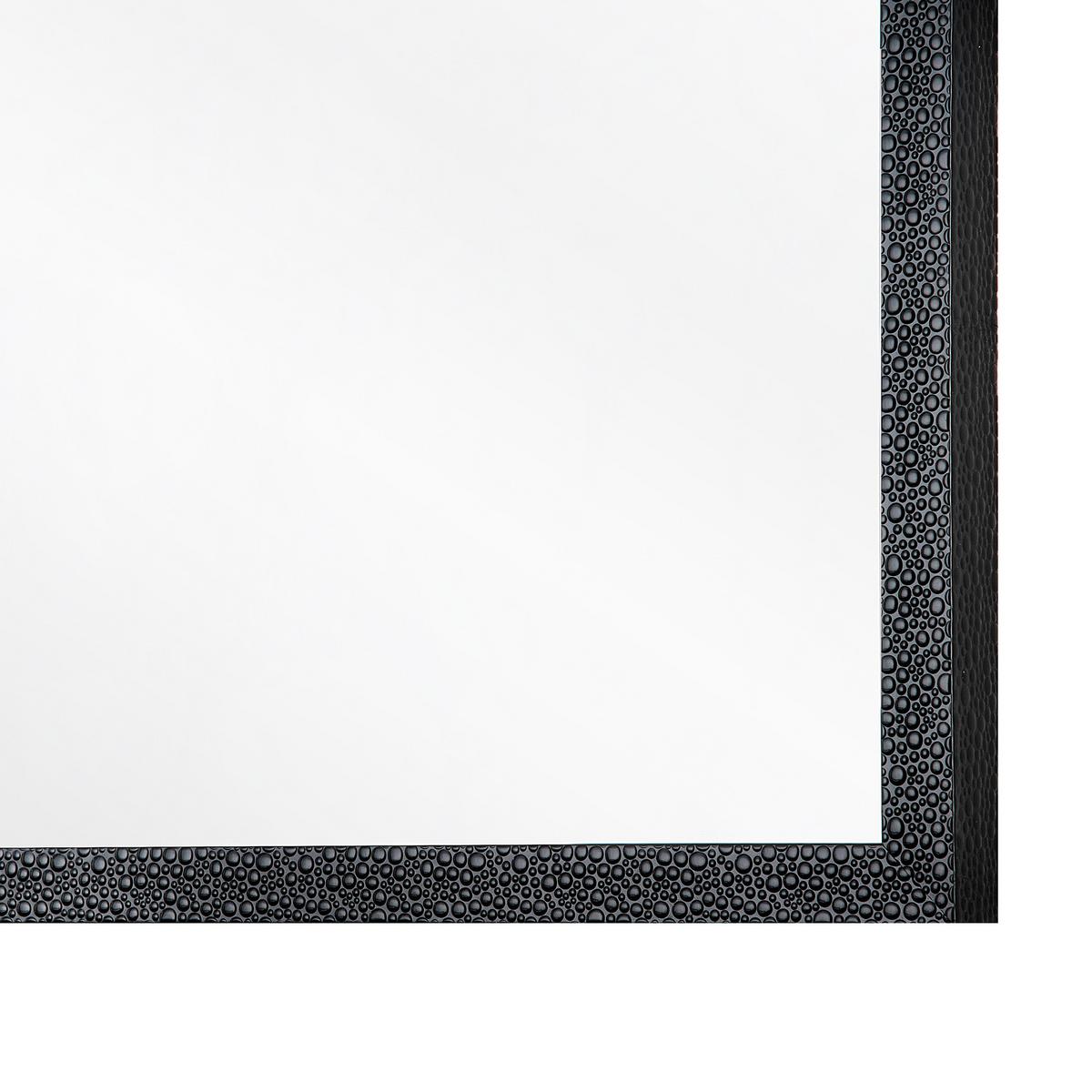 WANDSPIEGEL schwarz rechteckig 60/90 cm Morlaix - Schwarz, Kunststoff (60/90/4cm) - Beliani
