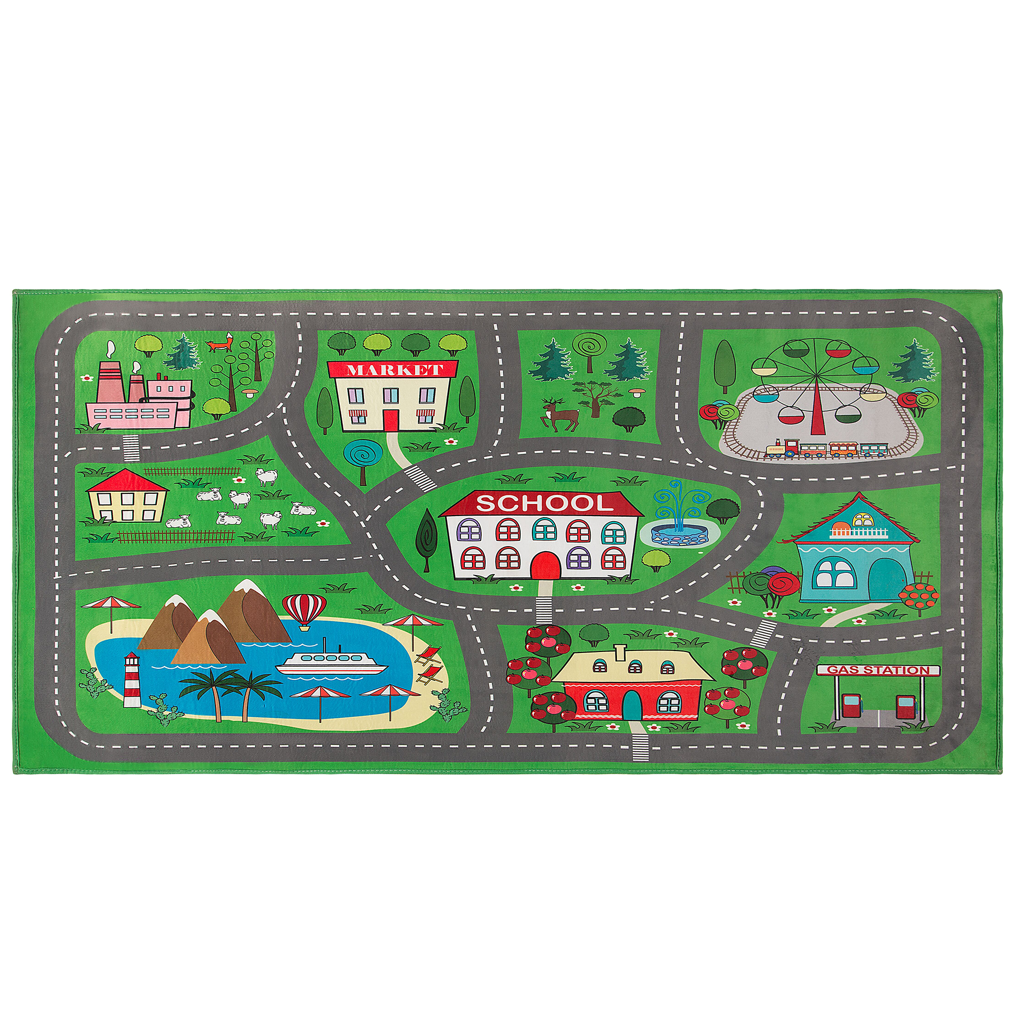 KINDERTEPPICH Tutak 150/80 cm - Grün, Kunststoff (80/150cm) - Beliani