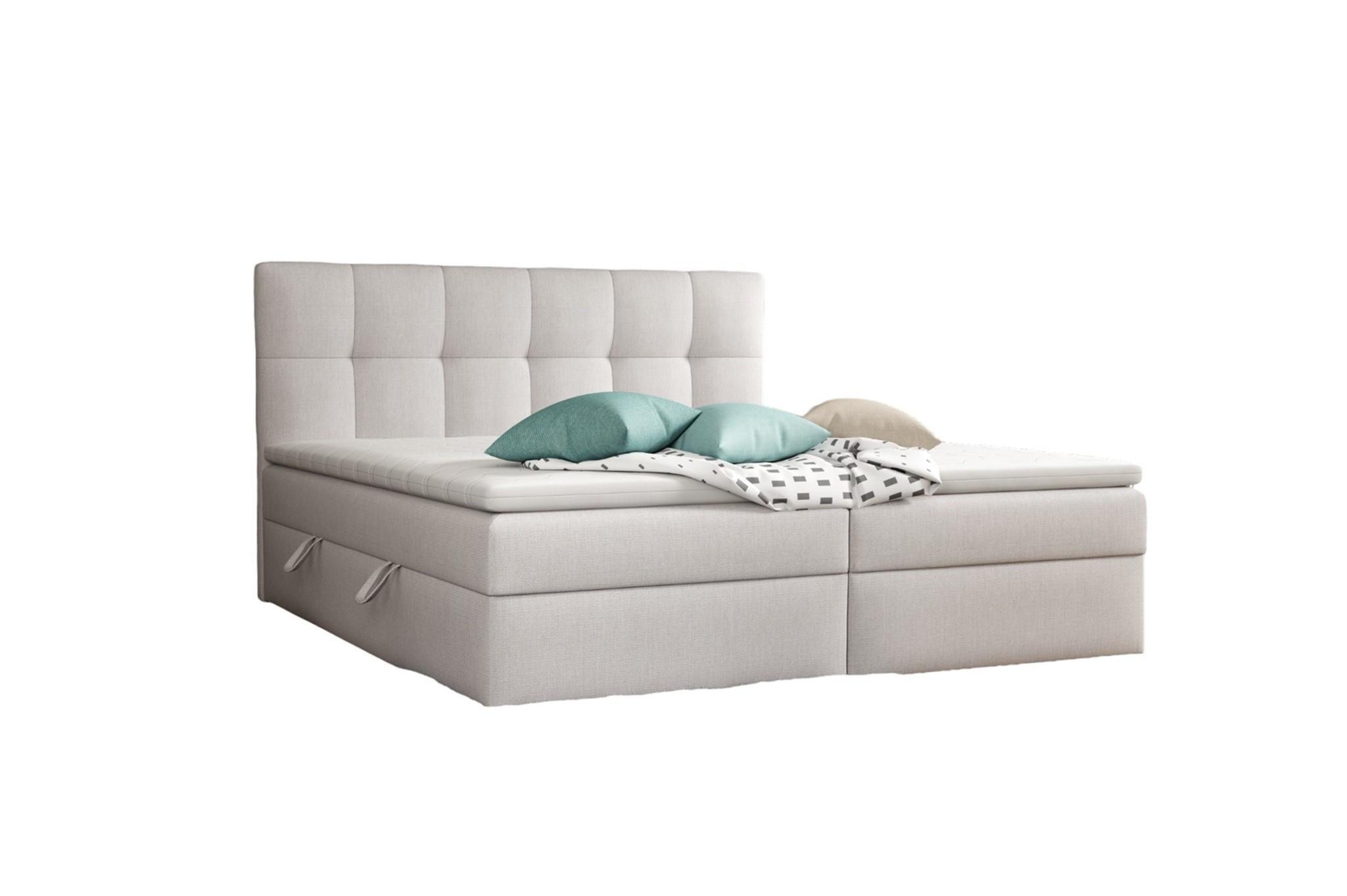 BOXBETT Arturo In Soro - Hellgrau, Holzwerkstoff/Textil (120/200cm) - Fun Möbel
