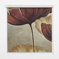 INNENROLLO - Fensterrollo - Rollo - 130x140 cm - Blumen - Rot, Kunststoff (130/140/0.5cm) - TULUP