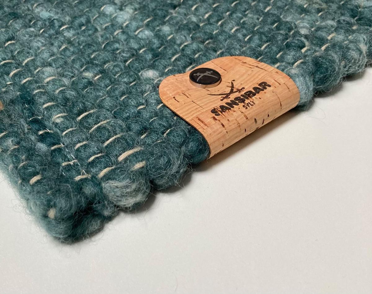 WEBTEPPICH Hörnum 40x60 cm - Petrol, Textil (40/60cm) - Sansibar SYLT
