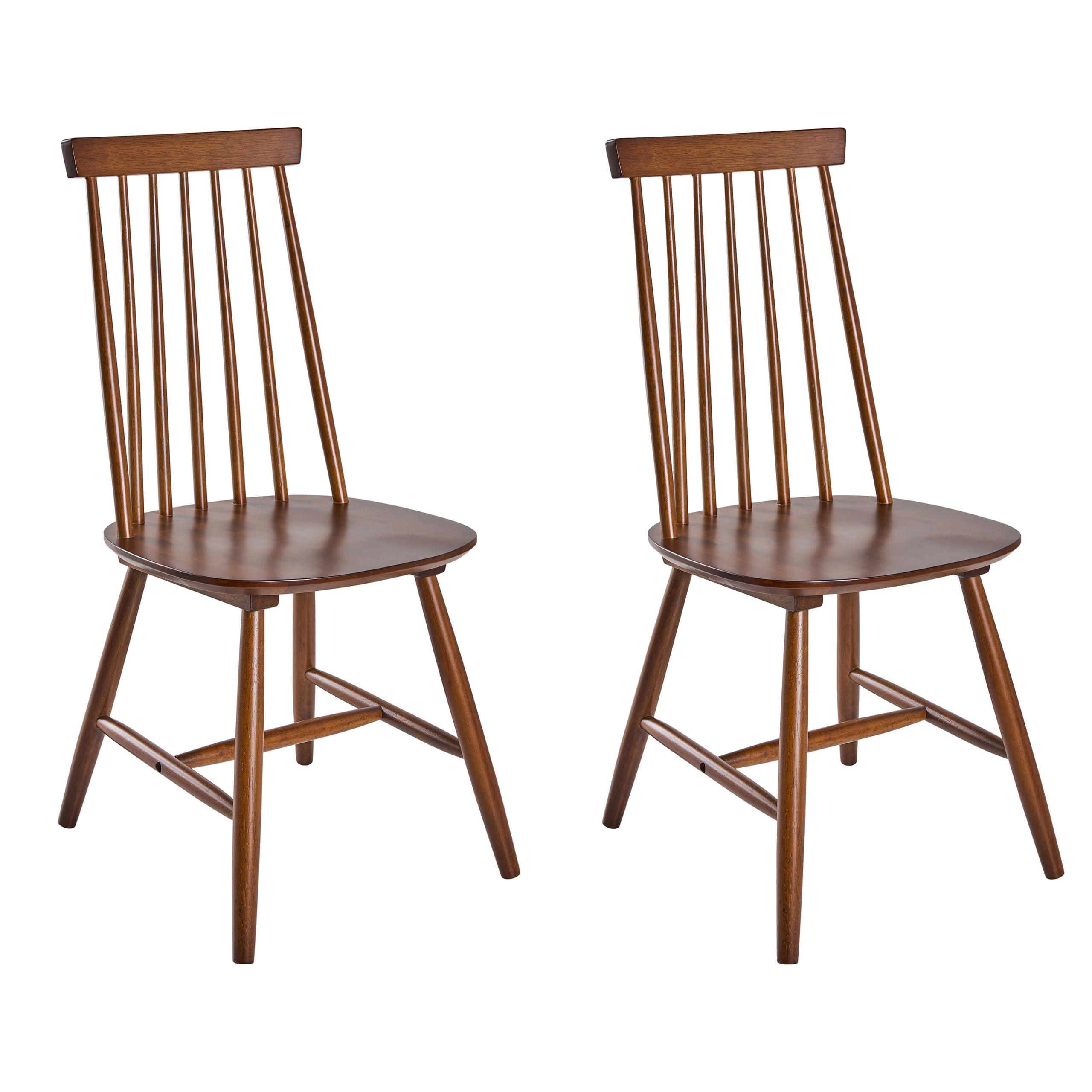 ESSZIMMERSTUHL 2er-Set Holz Braun Burbank - Braun, Holz (45/92/55cm) - Beliani