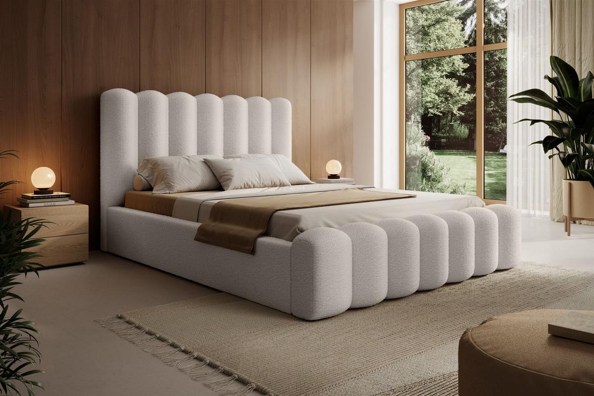 POLSTERBETT Macon In Euphoria - Creme, Holzwerkstoff/Textil (160/200cm) - Fun Möbel