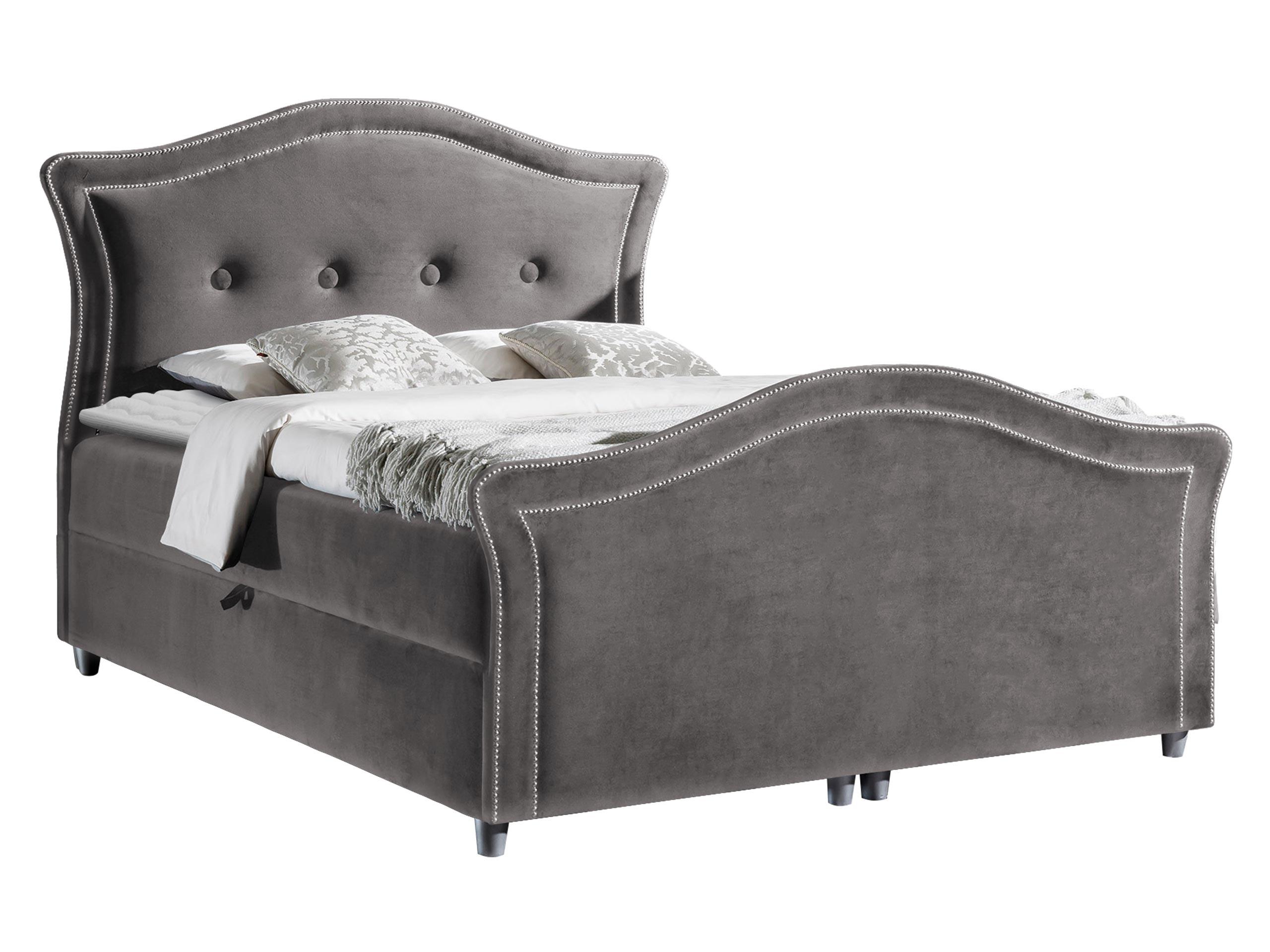 BOXBETT Bedran Lux - H3 - Grau, Holz (160/200cm) - MIRJAN24