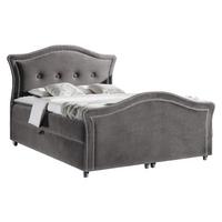 BOXBETT Bedran Lux - H3 - Grau, Holz (160/200cm) - MIRJAN24