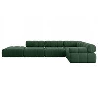 ECKSOFA modulares Sofa Felto-L2 - 380x190x70 cm Grün Cord - Grün, Holzwerkstoff/Textil (380/190cm) - ALTDECOR