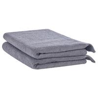 BADEHANDTUCH 2-teilig Grau Atiu - Grau, Textil (100/150cm) - Beliani